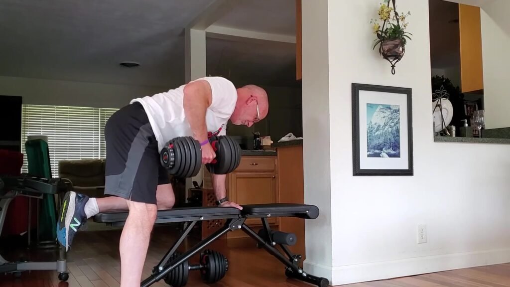 Strength training over 60 - 1 arm dumbbell row
